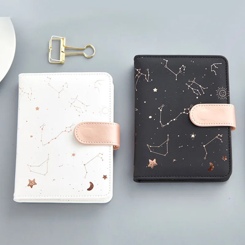 JUGAL Constellations Notebook Pu Cover Schedule Book Diary Weekly Planner Notebook School Office Supplies Kawaii Stationery