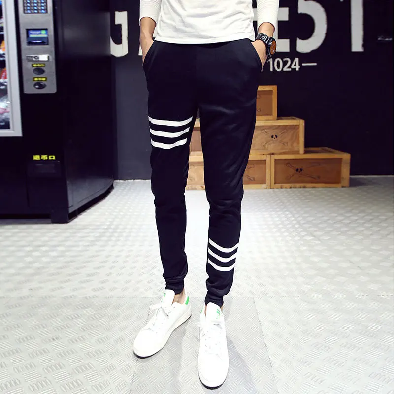 Mens Joggers New Style: Fashion Slim Fit Black Harem Jogging Pants Men ...