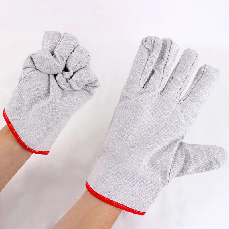 

1Pair/Lot Anti-cut Gloves Canvas Safety High Temperature Resistance Glove Anti-stab Non-slip Protection Gloves Durable GST024