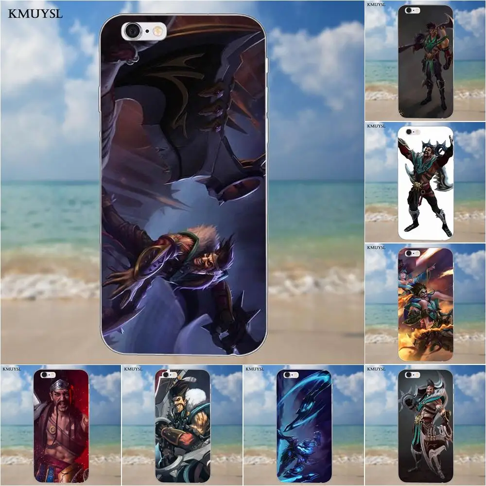 Аниме дравен лига для iPhone 4 4S 5 5C SE 6 S 7 8 Plus X Galaxy S5 S6 S7 S8 Grand Core II Prime Alpha TPU Дизайн по