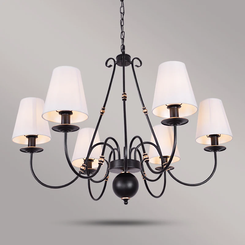 Американская люстра из кованого железа в европейском стиле ретро лампа для гостиной современный в стиле минимализма нордический спальня столовая лампа 3