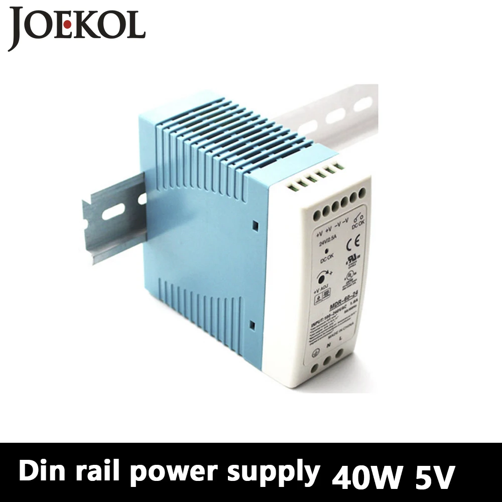 

MDR-40 Din Rail Power Supply 30W 5V 6A,Switching Power Supply AC 110v/220v Transformer To DC 5v,watt power supply
