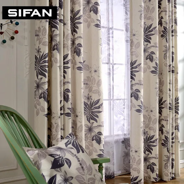 Best Offers Pastoral Leaves Printed Cotton Linen Curtains for Bedroom for Living Room Sheer Voile Curtains Window Drapes Best Offers Pastoral Leaves Printed Cotton Linen Curtains for Bedroom for Living Room Sheer Voile Curtains Window Drapes
