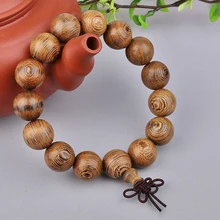 Mode nouvelles perles de prière wengé naturel tibétain bouddhiste Mala bouddha Bracelet chapelet en bois Hip Hop bijoux pour femmes hommes(China)