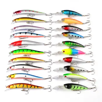 

20 Colors/SET Simulation Lifelike Fishing Lure Fish Crankbait Wobbler Tackle Artificial Swimbait Fishing Accessories
