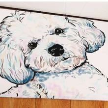 CAMMITEVER симпатичная мультяшная собака коврик в ванную комнату супер волшебная Нескользящая подушка комната прямоугольный ковер коврики