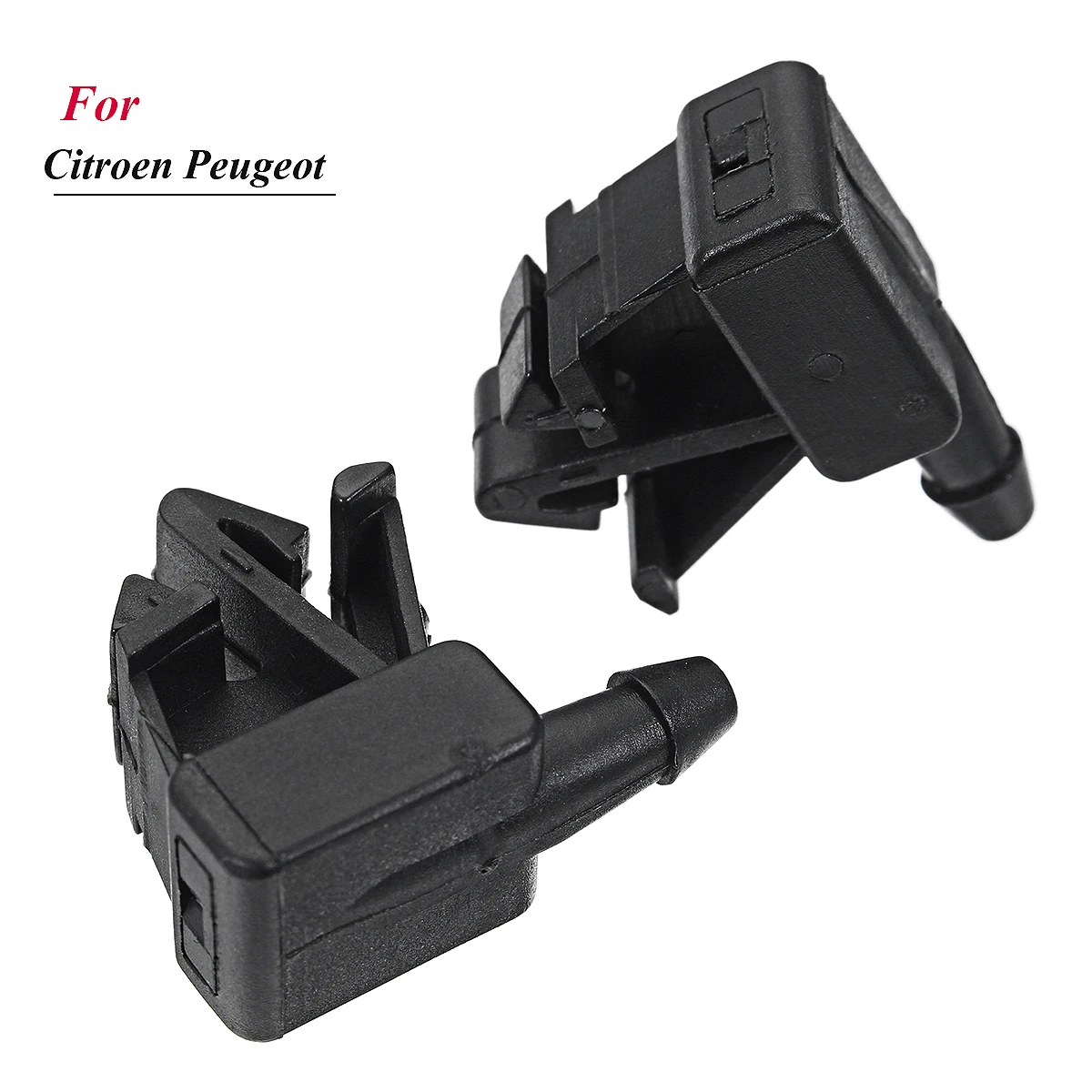 Boquilla De Chorro De Agua Con Limpiaparabrisas Y Limpiaparabrisas De 2 Piezas Para Citroen Peugeot