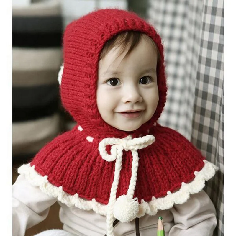 baby winter hat with ties