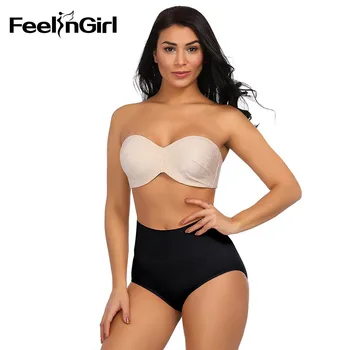 

FeelinGirl Woman High Waist Steamless Firm Tummy Control Slimming Butt Lifter Panties Lady Body Shapewear Waist Cincher Briefs