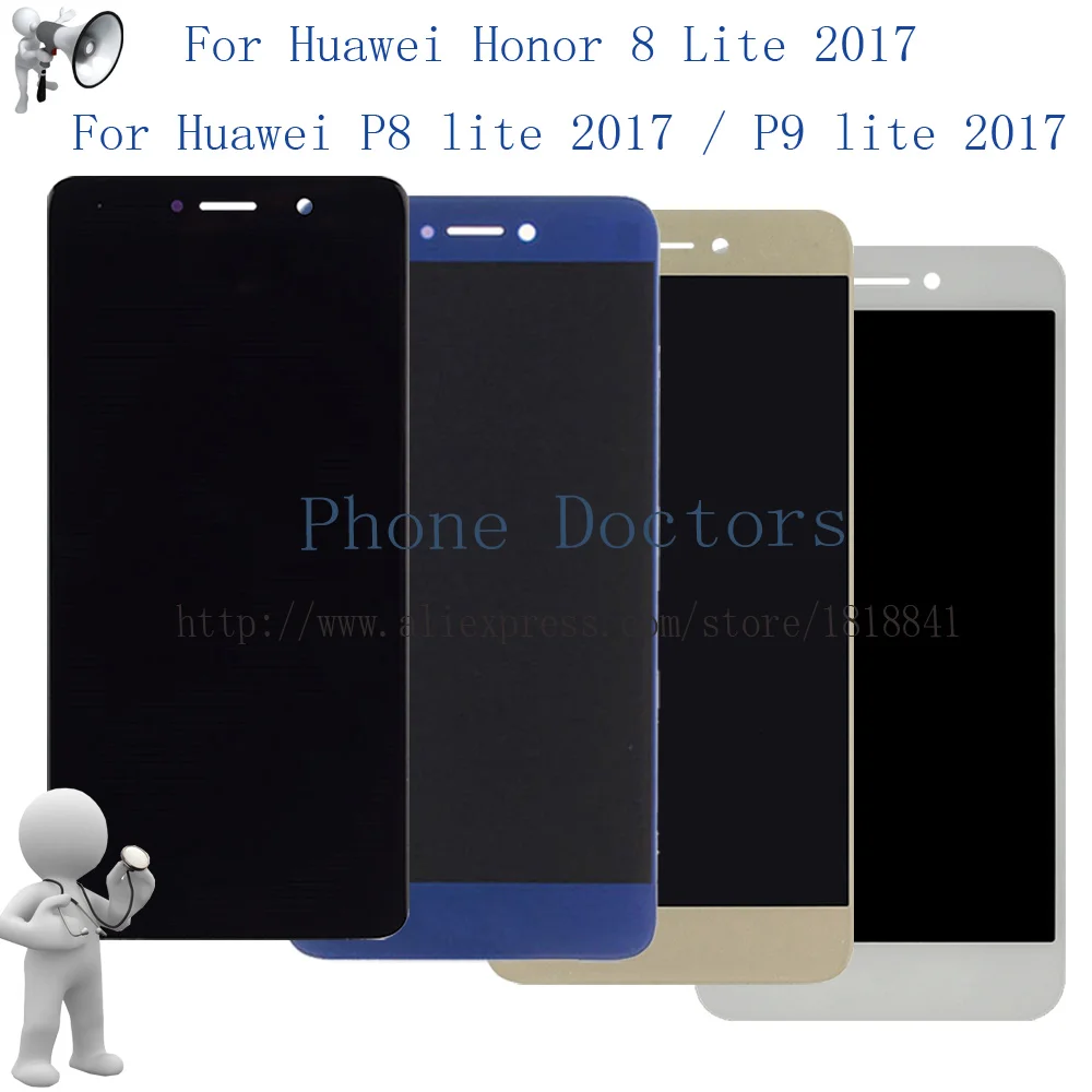 ЖК дисплей для Huawei honor 8 lite сенсорный экран с дигитайзером WAS LX1A P8 2017 P9 г. PRA LA1 1 2 5 10