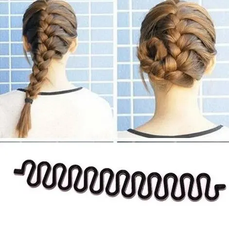 Волшебная заколка для волос Braider плетеная Stylist Queue держатель Ролик Diy Bun Maker 2 шт как