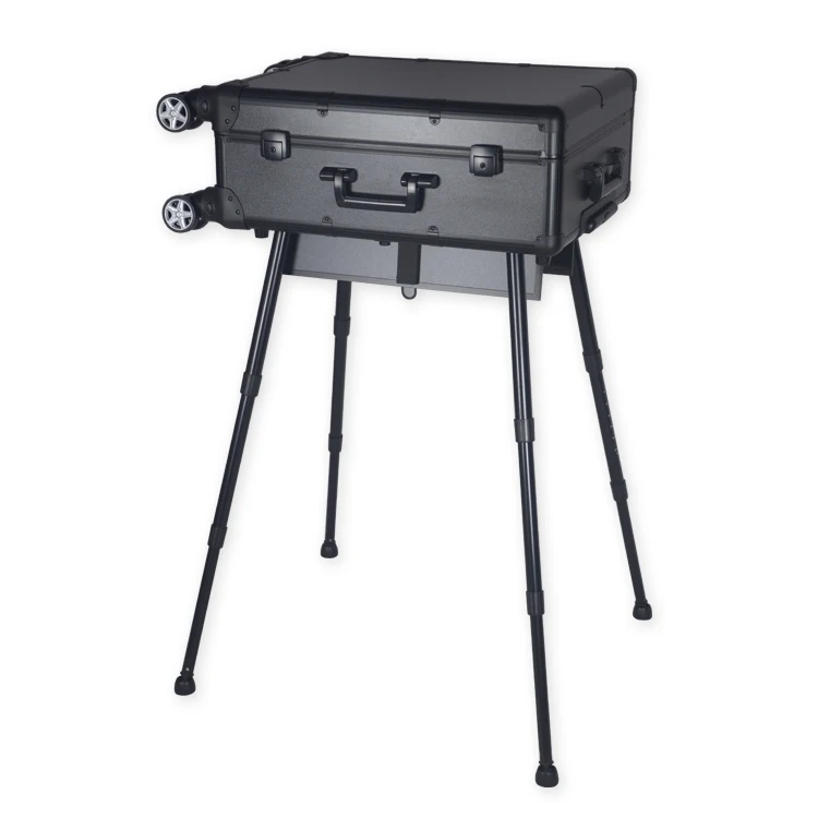 2016 Professional Makeup Case with Mirror Lighted cosmetic Box with Removerable Wheels 4 Types