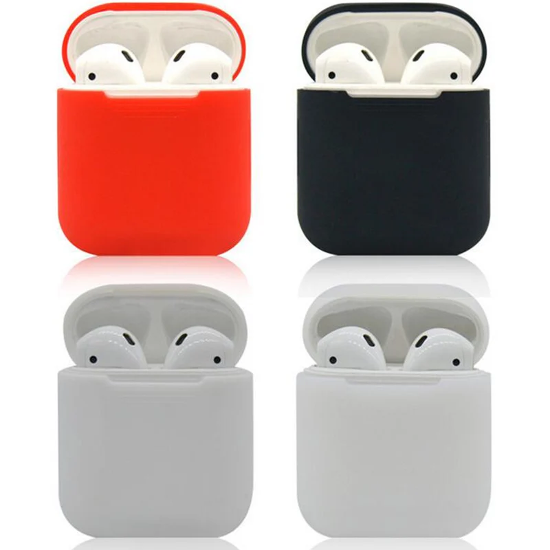 Силиконовый противоударный защитный чехол для Apple AirPods кожаный аксессуары