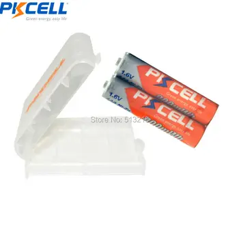 

2PCS 1.6V 900mWh 3A Rechargeable Ni-Zn aaa Batteries with 1pc plastic battery case with PKCELL brand logo