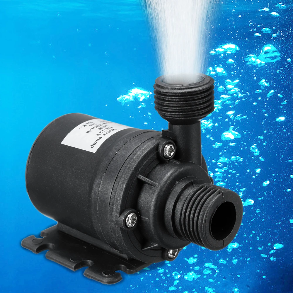 

Ultra Quiet Mini Water Pump DC 12V Lift 5M 800L/H Brushless Motor Submersible Water Pump for Cooling System Fountains Heater