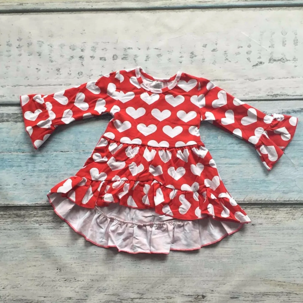 Valentine's day baby girls clothes red kids clothing cotton Fall Winter