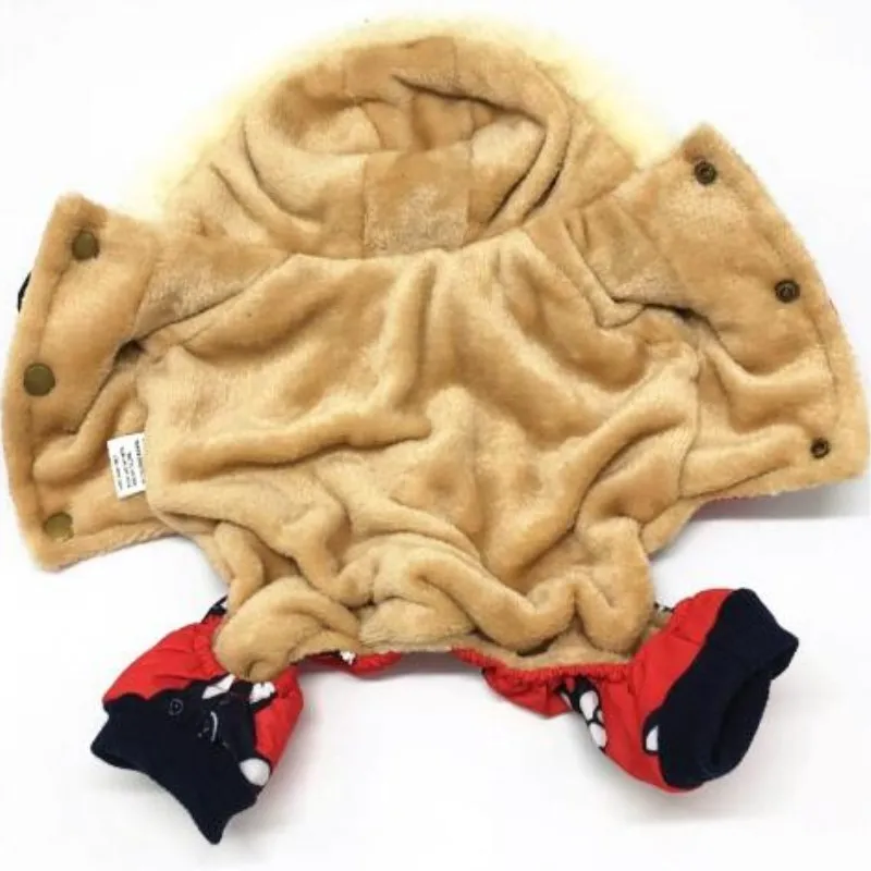 

PUPISHE Dog Clothes Winter Waterproof Warm Dog Down Jacket Reflective Boy/Girl Dog Clothes Jumpsuit for Small Pet Chihuahua