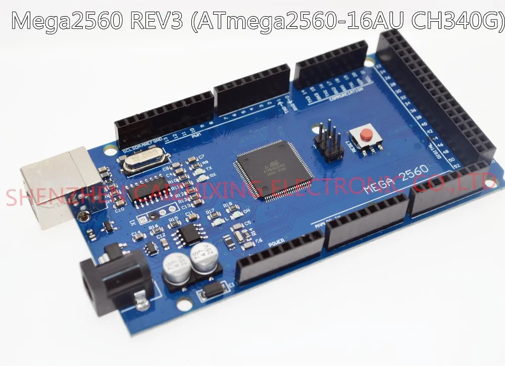 Плата Mega 2560 R3 Mega2560 REV3(ATmega2560-16AU CH340G) на usb-кабеле, совместима с arduino [без USB линии]