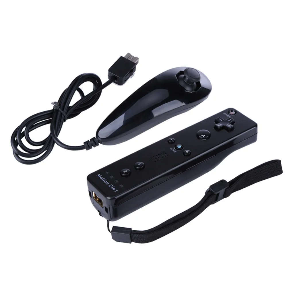 

2016 Newest Built in Motion Plus Remote +Nunchuck Controller+ Case for Nintendo Wii & w