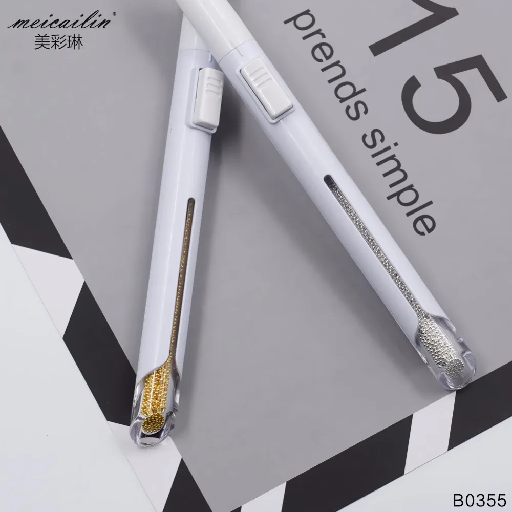 Новые бусины для дизайна ногтей многофункциональный 1 мм перьевая ручка для дизайна ногтей инструменты для рисования ручка металл бусины для ногтей Nailart ручка для Стразы шпильки