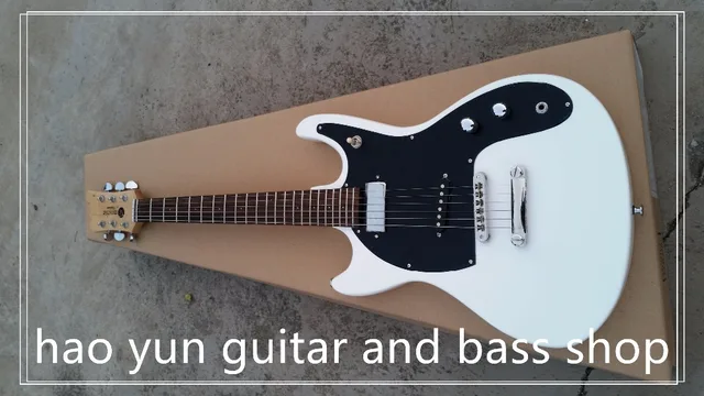 Cheap new brand Mosrite JRM 2016 white guitar and Danelectro '64 Mosrite Electric Guitar Dark Aqua can left hand can bass guitar