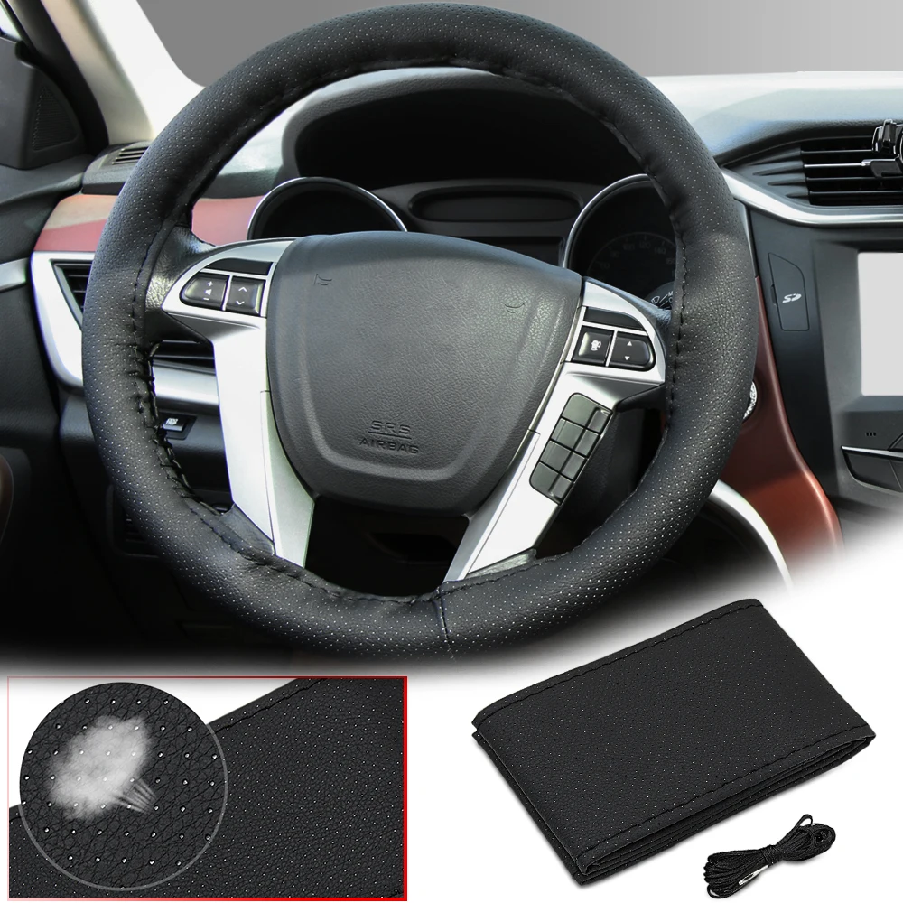 Оплетка из мягкой кожи для Ford Focus Fiesta Mondeo Kuga Citroen C4 C5 Skoda Octavia Rapid Superb|Чехлы на руль| |