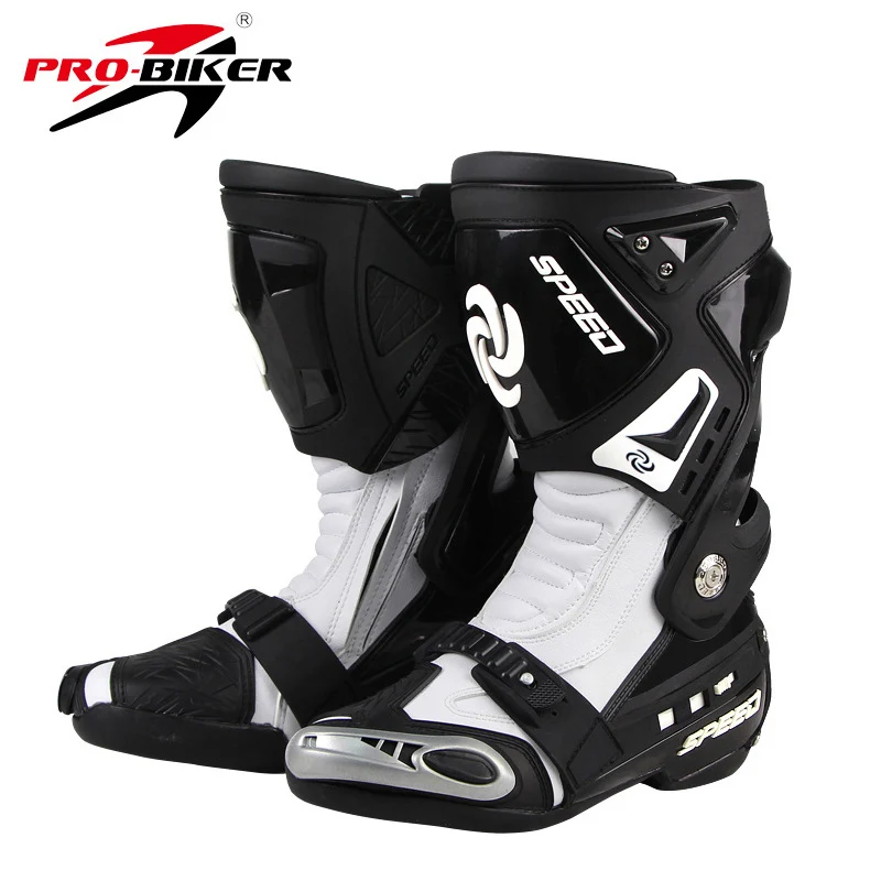 Новые мотоциклетные сапоги Pro biker SPEED road racing Bikers кожаные велосипедные для