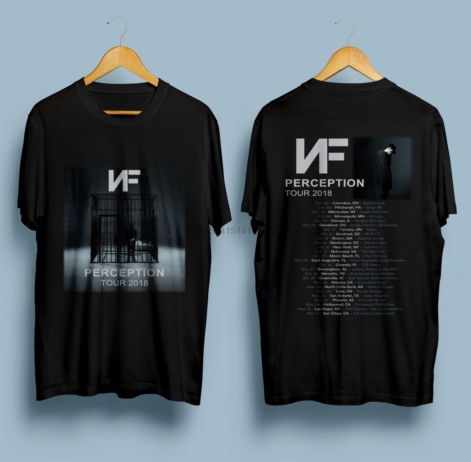 Новый NF Perception Tour 2018 даты Футболка Черный Размер S-3XL | Мужская одежда