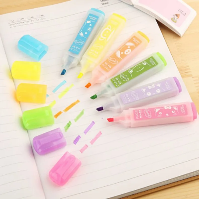 36 pcs/set Korean stationery highlighters Lovely animal candy color