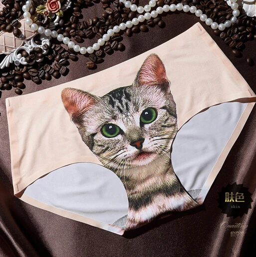 Women cat Intimates Seamless 3D underwear women briefs Cats Print