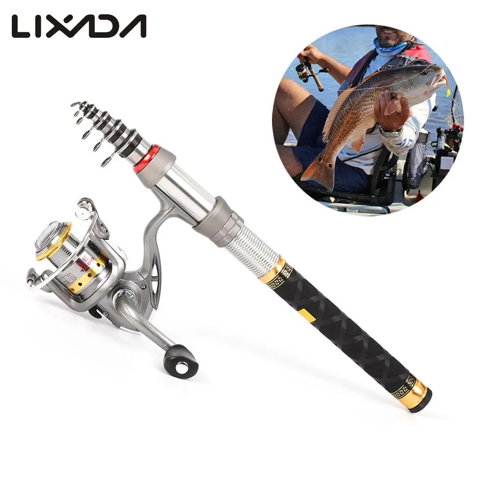 Lixada تلسكوبي الصيد رود كومبو و بكرة طقم كامل الغزل الصيد بكرة والعتاد المنظم القطب مجموعة الكارب الصيد معالجة Pesca Lixada تلسكوبي الصيد رود كومبو و بكرة طقم كامل الغزل الصيد بكرة والعتاد المنظم القطب مجموعة الكارب الصيد معالجة Pesca