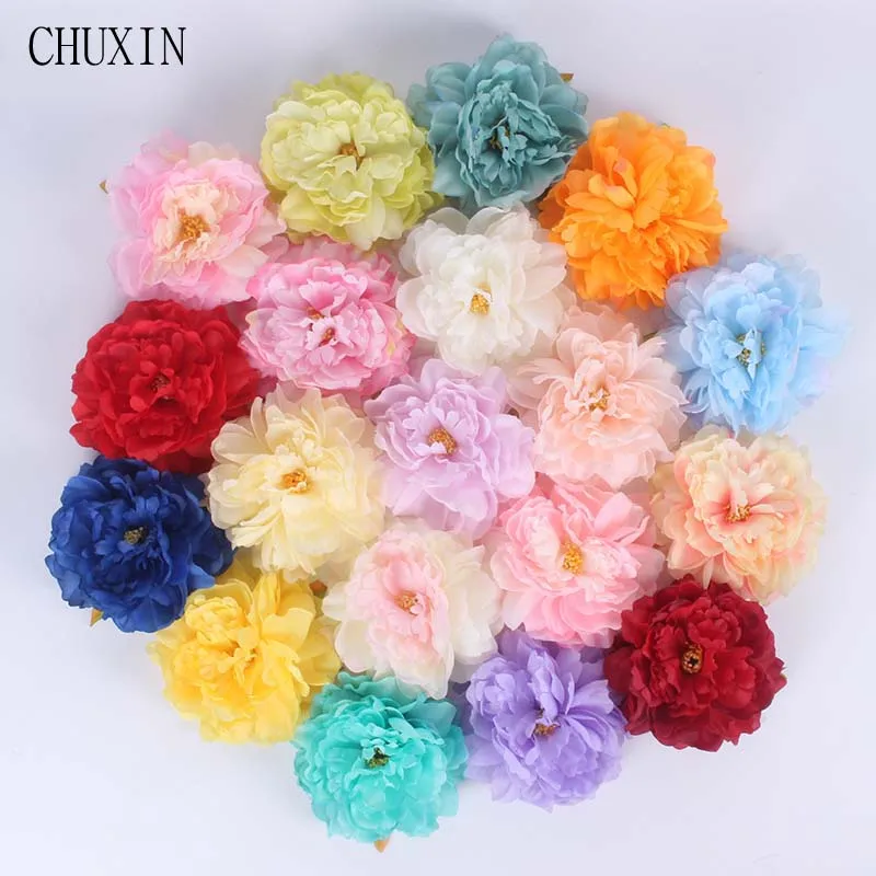 

15PCS/lot DIY artificial flowers French Peony Flower Heads Wedding home hotel door wall decoration fake flower Photography props