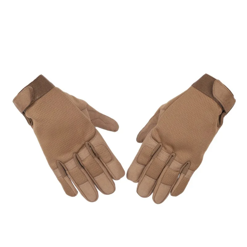 Прочные камуфляжные перчатки для охоты на открытом воздухе из нейлона+ волокна, дышащие спортивные перчатки для езды на велосипеде с полным пальцами, Lightweight 2 - Цвет: K