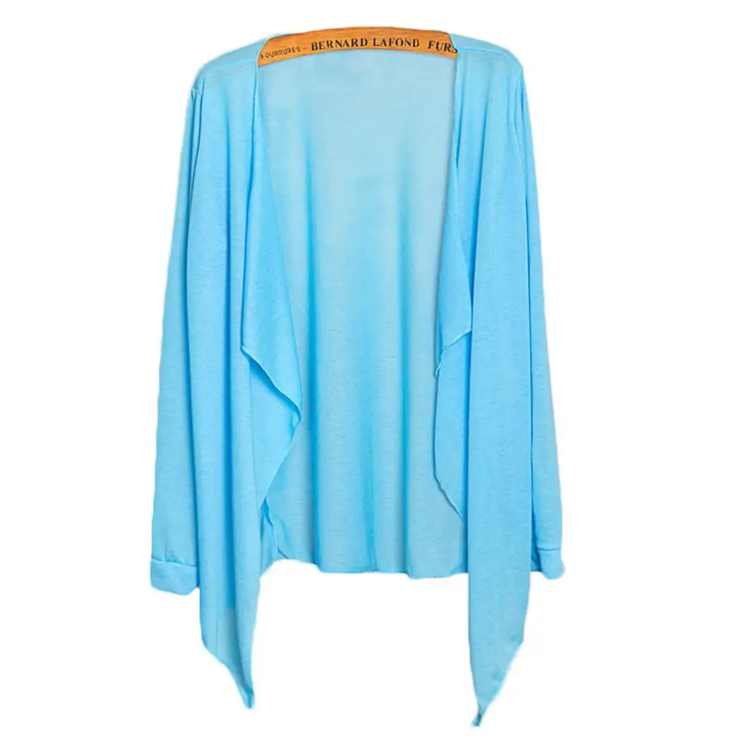 

Summer Women Long Thin Cardigan Modal Sun Protection Clothing Tops camisetas mujer Cape for swimsuit Beach cape blusas