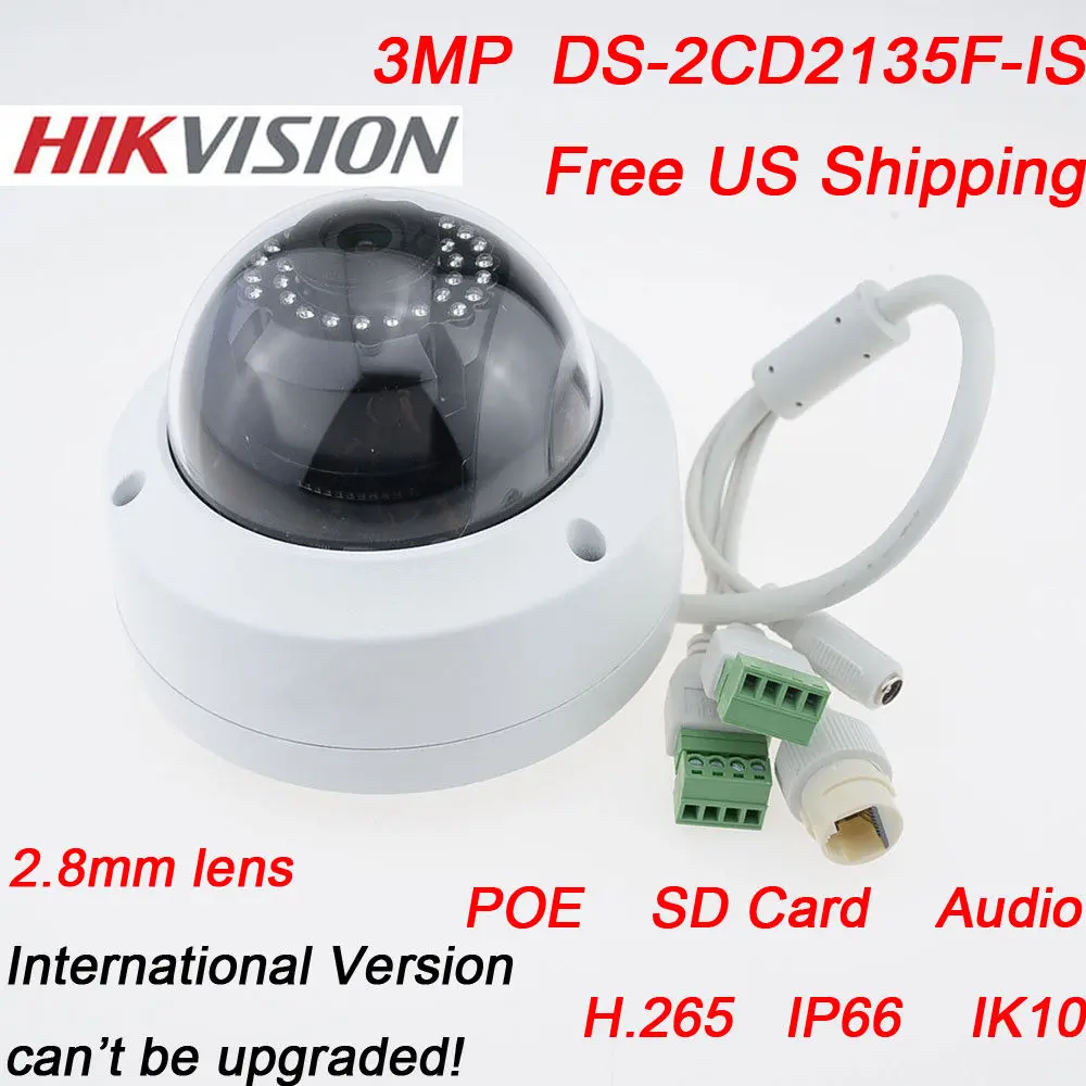 New Models v5 3 6 IP Camera DS 2CD2135F IS 2 8mm 3MP HD1080P Network Dome