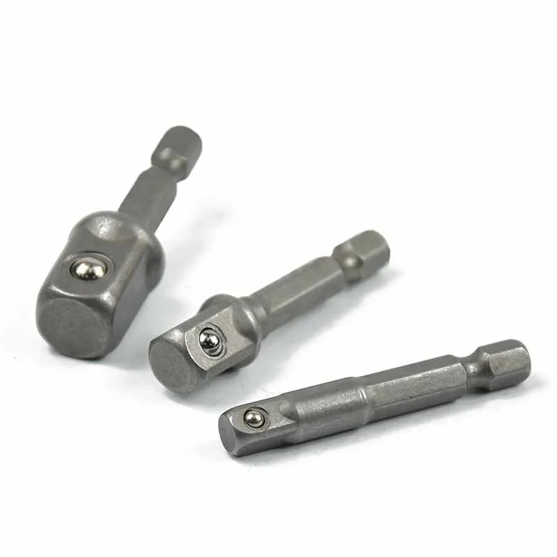 3pcs Socket Wrench Adapter Drill Nut BIts Set 1/4" 3/8" 1/2" Electric