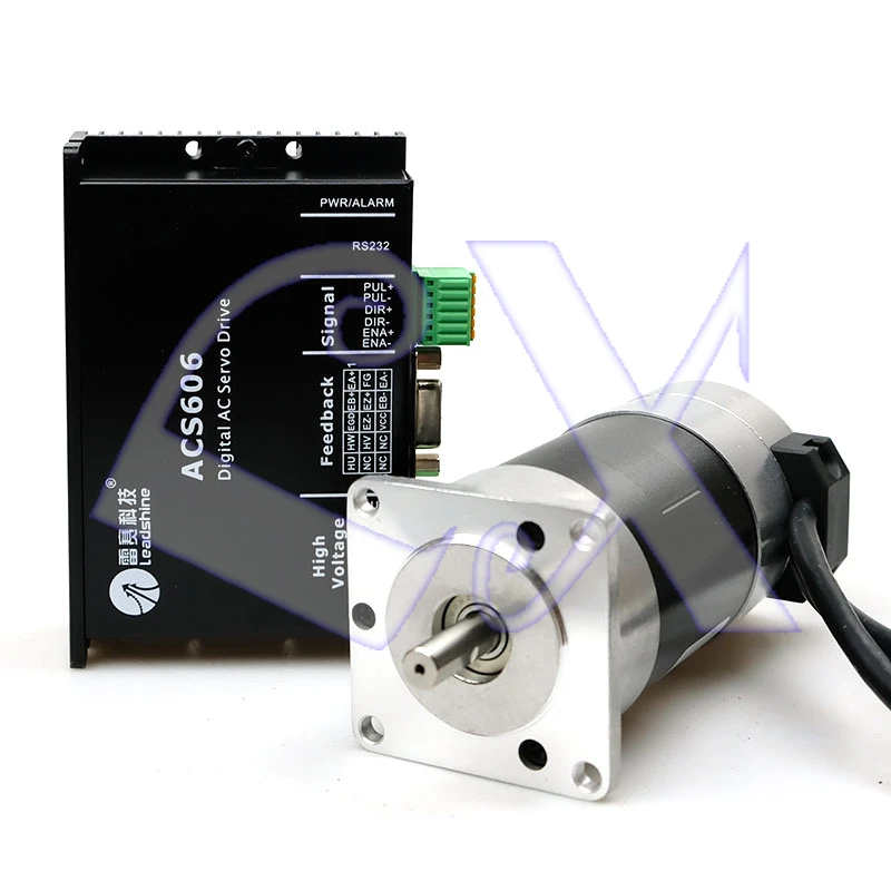 

Leadshine 130W DC Brushless Servo Motor Drive Kit 5.3A 36VDC 0.41NM 3000RPM Pulse Control BLM57130-1000+ACS606 with cable