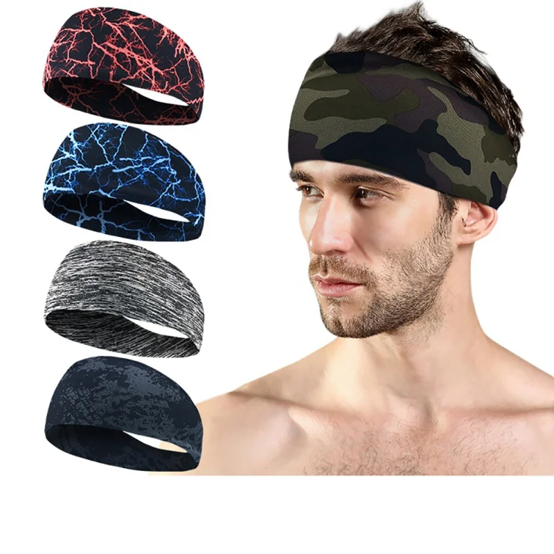 Супер мягкие для мужчин спортивные головная повязка в виде чалмы Sweatband эластичные Йога повязка на голову для занятия бегом аксессуары для
