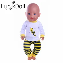 3 New arrive pajamas Fit 43cm New Baby Born Zapf Best gift for children free shipping