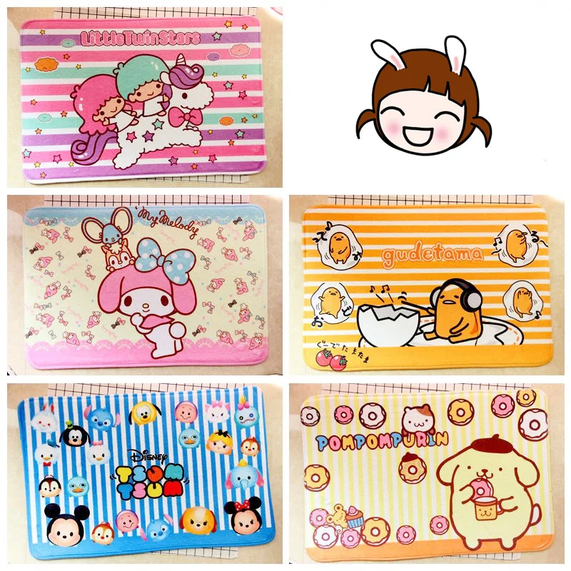 

IVYYE 40x60CM Stitch gudetama Anime Rug Decoration Home Soft Carpets Cartoon Bedroom Floor Mats Bath Plush Rugs Doormat NEW