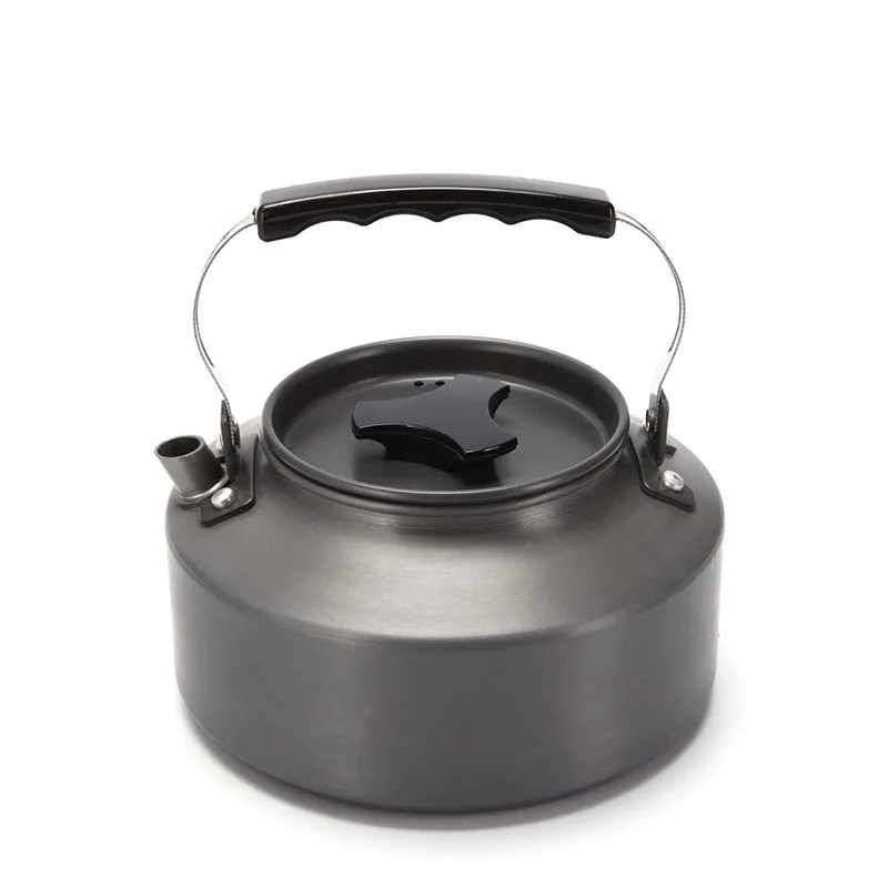 Portátil al aire libre 1.1L ultraligero cantina de aleación de aluminio té hervidor jarra cocinar conjunto al aire libre vajilla para acampar Picnic