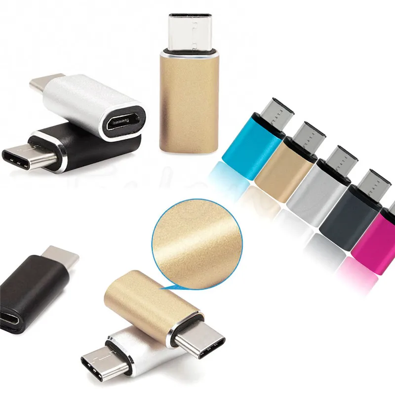 Алюминий USB 3.1 Тип c штекерным mcro USB 2.0 Женский адаптер для Apple, для Huawei/Nokia/Xiaomi