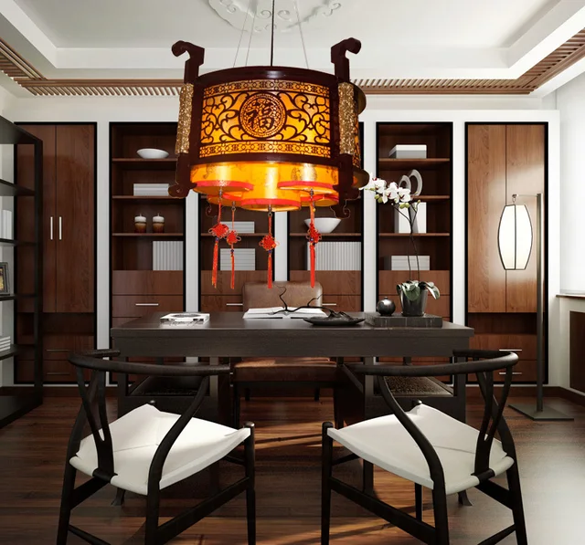 Simple Chinese style chandelier lamp lights dining hall bedroom living