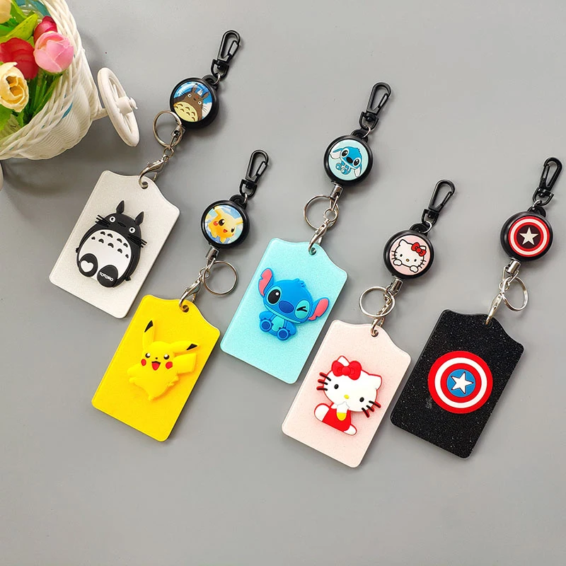 

2019Year Lovely Two-Sided Acrylic Retractable Key Chain Nursing Retractable Lanyard Badge Reel Nurse Lanyards Id Badge Holder