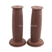 Мотоцикл классические подкрученные вверх длинные Ретро Усы резиновая рукоятка коричневый подходит для Harley Chopper