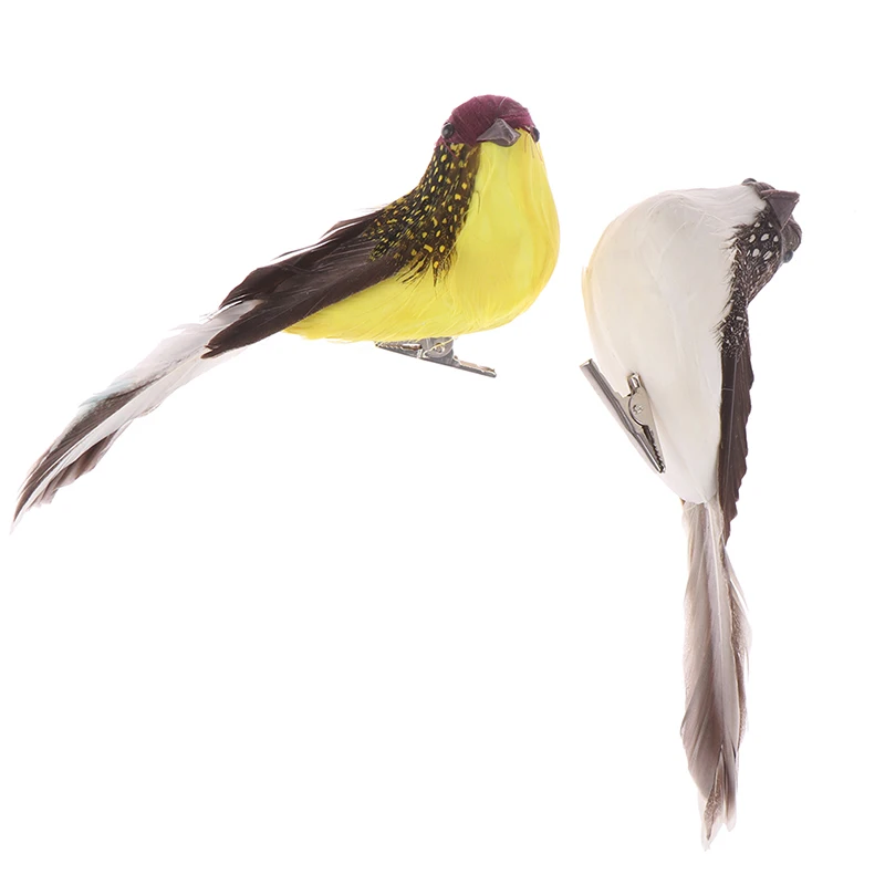 Fake Craft Birds Artificial Foam Feathers Mini Bird Decoration Mariage Table Birthday Party Decorations Kids Wedding 1pc feather bird figurines miniature ornament miniature figurines ornament crafts