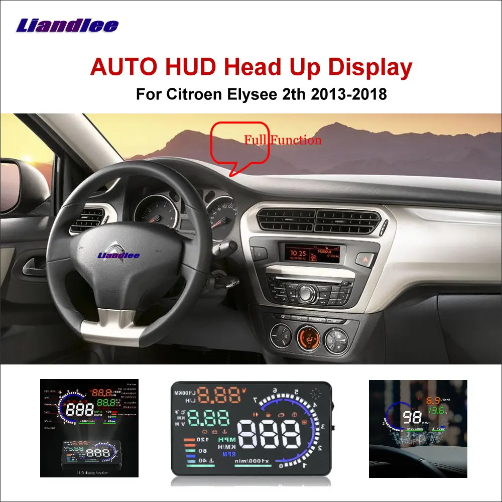 Liandlee автомобильный HUD Дисплей для Citroen C1 C2 C3 C4 C5 2011 2018 безопасный экран вождения