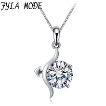

Fyla Mode Constellations Pendant Necklace 925 Sterling Silver Sagittarius Pendant Necklace 45cm Chain Cubic Zircon Jewelry