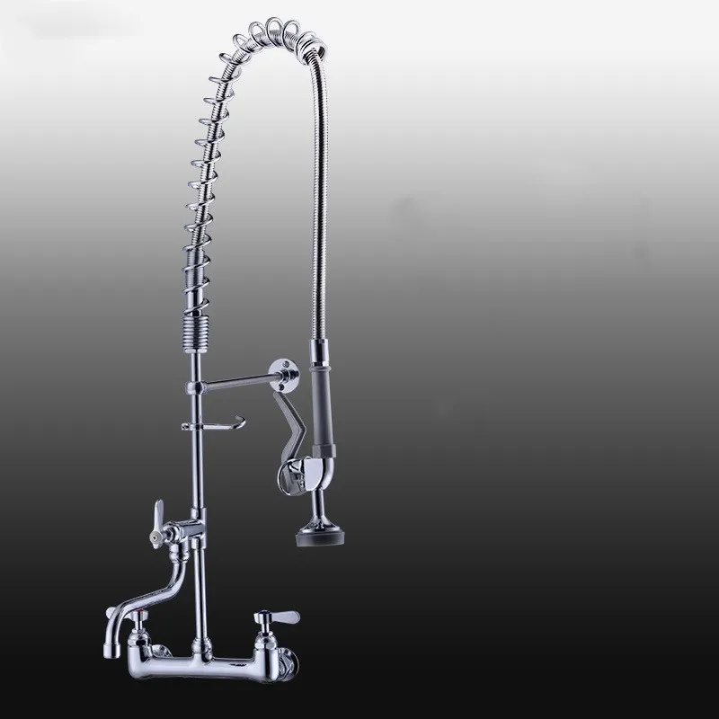 Wall Mounted solid brass kitchen faucet high pressure mixer faucet Pull