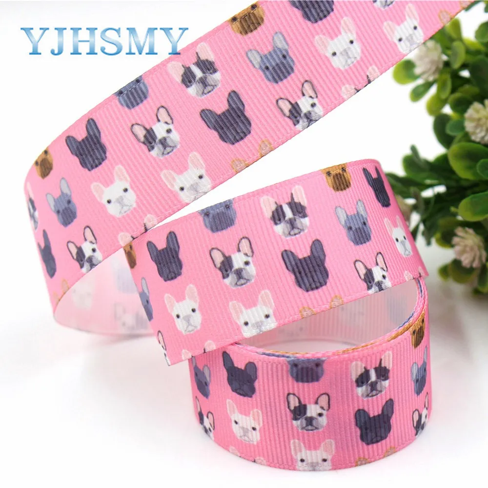 

YJHSMY G-181013-1356,10yards 25mm Small animals dog Ribbons Thermal transfer Printed grosgrain,DIY Handmade wrapping materials